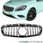 Preview: Kühlergrill Schwarz Chrom passt für Mercedes A-Klasse W176 Vorfacelift 12-15 auf Sport Panamericana GT