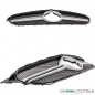 Preview: Wabendesign Kühlergrill Schwarz Silber passt für Mercedes W205 C-Klasse nicht C63 AMG +Kamera Bj 14-18