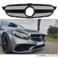 Preview: Facelift Kühlergrill Schwarz passt für Mercedes C-Klasse W205 S205 auch AMG Mopf ab 2018 +Kamera