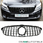 Preview: Kühlergrill Schwarz Chrom passt für Mercedes C-Klasse W205 S205 Mopf ab 2018 auf Sport-Panamericana GT