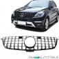 Preview: Kühlergrill Schwarz Chrom passt für Mercedes ML-Klasse W166 Bj 11-14 auf Facelift Sport-Panamericana GT