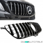 Preview: Kühlergrill Schwarz Chrom passt für Mercedes ML-Klasse W166 Bj 11-14 auf Facelift Sport-Panamericana GT