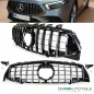 Preview: Kühlergrill Schwarz Chrom passt für Mercedes CLA W118 ab 2019 für PDC + Kamera
