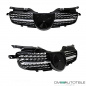 Preview: Kühlergrill Wabendesign Glanz Schwarz + Chromleiste passend für Mercedes SLK R170 98-04 im R171 Design
