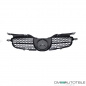Preview: Kühlergrill Wabendesign Glanz Schwarz + Chromleiste passend für Mercedes SLK R170 98-04 im R171 Design