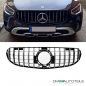 Preview: Kühlergrill Schwarz Chrom passt für Mercedes GLC X253 Facelift ohne AMG Line Bj ab 2019 aus ABS