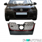 Preview: Frontgrill Kühlergrill Wabengrill hochglanz mit Leiste Rot passt für VW Golf 5 ab 2003-2008