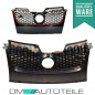 Preview: Frontgrill Kühlergrill Wabengrill hochglanz mit Leiste Rot passt für VW Golf 5 ab 2003-2008