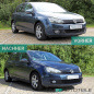 Preview: Gitter SET Stoßstange Wabendesign Glanz Schwarz nur Serie passt für VW Golf 6 VI