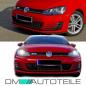 Preview: Kühlergrill Grill Chromleiste + Schwarz für Emblem passt für VW Golf 7 VII nicht GTD bj 2012-2016