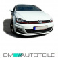 Mobile Preview: Kühlergrill Front Grill Schwarz Glanz Rote Leiste für Emblem passt für VW Golf 7 nicht GTI bj 12-16