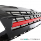 Preview: Set Kühlergrill clean+ Leiste Stoßstange unten Schwarz Rot passt für VW T6 alle Modelle 2015-2019 auch Sportline
