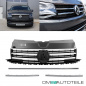 Preview: Set Kühlergrill für Emblem+ Leisten Set Stoßstange unten Hochglanz Schwarz Chrom passt für VW T6 alle Modelle 2015-2019 auch Sportline