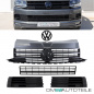 Preview: Set Kühlergrill + Gitter+ Emblem Hochglanz Schwarz Kit passt für VW T6 Multivan Transporter 2015-2019 auch Sportline