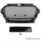 Preview: Sport Kühlergrill Wabengrill Schwarz Glanz passt für Audi A3 8V 12-16 nicht RS3 Quattro