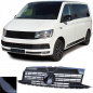 Preview: Upgrade Design Sportgrill / Kühlergrill für Volkswagen T6 Transporter 15-19 Hochglanz-schwarz mit Emblemhalter