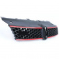 Preview: Upgrade Sportgrill / Kühlergrill für VW Polo 6R 6C 09-17 Hochglanz schwarz rot (auch GTI)