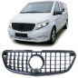 Preview: Upgrade Sportgrill / Kühlergrill für Mercedes Benz Vito W447 Vorfacelift 14-19 schwarz glänzend