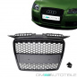 Preview: Kühlergrill Wabengrill Sport für Audi A3 8P 05-08 Schwarz Hochglanz+ Kennzeichenplatte integriert für RS3