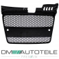 Preview: Kühlergrill Wabengrill Schwarz Seidenmatt + Kennzeichenleiste passend Audi A4 B7 04-08 + RS4