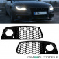 Preview: Set Audi A4 B8 Stoßstange Wabengrill Grilleinsatz Nebelscheinwerfer 08-12 Schwarz Hochglanz