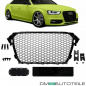 Preview: Kühlergrill Wabengrill Schwarz Hochglanz ohne PDC passt für Audi A4 B8 11-15 + RS4