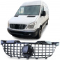 Preview: Upgrade Sportgrill / Kühlergrill für Mercedes Benz Sprinter W906 06-13 Hochglanz schwarz/chrom
