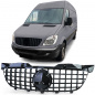 Preview: Upgrade Sportgrill / Kühlergrill für Mercedes Benz Sprinter W906 06-13 Hochglanz schwarz