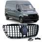 Preview: Upgrade Sportgrill / Kühlergrill für Mercedes Benz Sprinter W907/910 18+ Hochglanz schwarz
