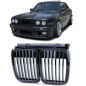 Preview: Upgrade Design Sport Kühlergrill / Nieren für BMW 3er E30 87-94 schwarz hochglanz