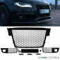 Preview: SET Kühlergrill + Wabengrill Schwarz + Gitter passt für Audi A4 B8 08-12 kein RS