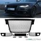 Preview: SET Kühlergrill + Wabengrill Schwarz + Gitter passt für Audi A4 B8 08-12 kein RS
