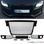 Preview: SET Kühlergrill + Wabengrill Schwarz + Gitter passt für Audi A4 B8 08-12 kein RS