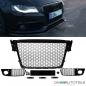 Preview: SET Kühlergrill + Wabengrill Schwarz + Gitter passt für Audi A4 B8 08-12 kein RS