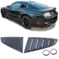 Preview: Upgrade Design Seitenfenster Abdeckungen / Blenden für Ford Mustang 6 Coupe in Lamellen Look Schwarz 14-22