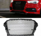 Preview: Set Wabendesign Kühlergrill Wabengrill Schwarz Glanz +Gitter passend für Audi A3 8V 12-16 nur S-Line
