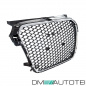 Preview: Kühlergrill Waben Grill Chrom Schwarz hochglanz passt für Audi A1 8X 2010-2015 auch quattro