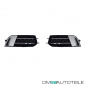 Preview: Set Waben Gitter Nebelscheinwerfer Clean Silber Schwarz hochglanz für Audi A1 8X 2010-2015 mit S-Line