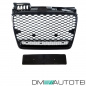 Preview: Kühlergrill Wabengrill schwarz glanz passt für Audi A4 B7 04-08 Waben Grill nicht RS4 Quattro