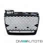 Preview: Kühlergrill Wabengrill schwarz glanz passt für Audi A4 B7 04-08 Waben Grill nicht RS4 Quattro