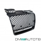 Preview: Kühlergrill Wabengrill schwarz glanz passt für Audi A4 B7 04-08 Waben Grill nicht RS4 Quattro