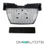 Preview: Kühlergrill Wabengrill Schwarz Silber passt für Audi TT 8J 06-16 ohne RS Emblem