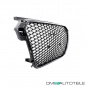 Preview: Set Kühlergrill Waben Grill + Gitter Nebel Schwarz hochglanz passt für Audi A1 8X 2010-2015 auch quattro