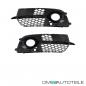 Preview: Kühlergrill Wabendesign +Gitter Set Schwarz glanz komplett mit/ohne PDC passt für Audi Q5 8R Facelift ab 2012 S-Line