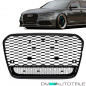 Preview: Sport Wabendesign Kühlergrill Hochglanz Schwarz passt für Audi A6 4G C7 bj 10-14 außer RS6 S6