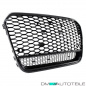 Preview: Sport Wabendesign Kühlergrill Hochglanz Schwarz passt für Audi A6 4G C7 bj 10-14 außer RS6 S6