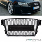 Preview: Kühlergrill Grill Wabendesign hochglanz Schwarz lackiert passt für Audi A5 8T Baujahr 2007-2011 nicht RS5