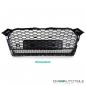 Preview: Kühlergrill Grill Wabendesign hochglanz Schwarz + Trichter passt für Audi A5 B9 F5 ab 2016 kein RS5