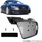 Preview: Kühlergrill Wabengrill Schwarz glanz passt für Audi TT 8J 06-16 ohne RS Emblem