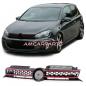 Preview: Upgrade Design Kühlergrill Rot mit Emblemhalter für VW Golf 6 GTI 2008-2014